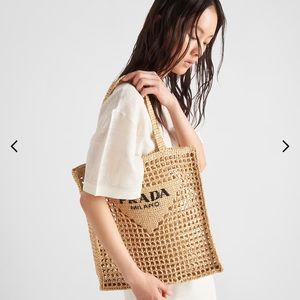 Prada Crochet tote summer bag New with tag